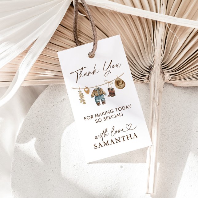 Little Cowboy, Western Wild West Rodeo Kinderdusch Geschenkanhänger (Von Creator hochgeladen)