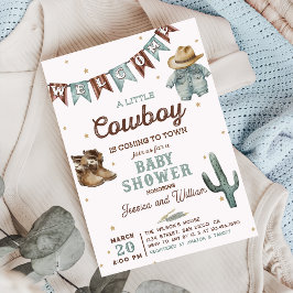 Little Cowboy Wild West Boy Kinderdusche Einladung