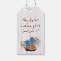 Little Cowboyl Bootie White Wood Baby Dusche
