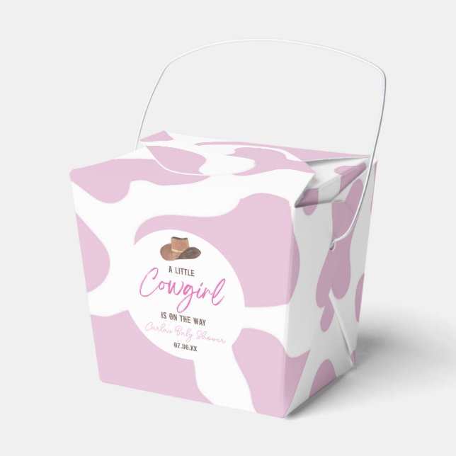 Little Cowgirl Cow Girl Rodeo Western Baby Shower Geschenkschachtel (Vorderseite)