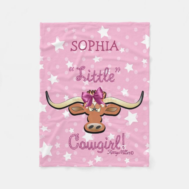 Little Cowgirl Fleece Blanket (Vorderseite)