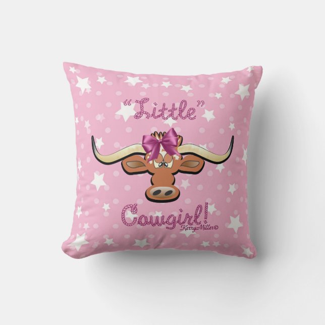 Little Cowgirl Throw Kissen (Vorderseite)