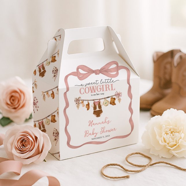 Little Cowgirl Western Clothes Baby Shower Geschenkschachtel (Von Creator hochgeladen)