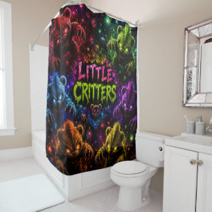 Little Critters Retro-Monster-Duschvorhang Beschre Duschvorhang