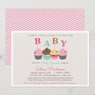 Little Cupcake Baby Sprinkle Shower Einladung