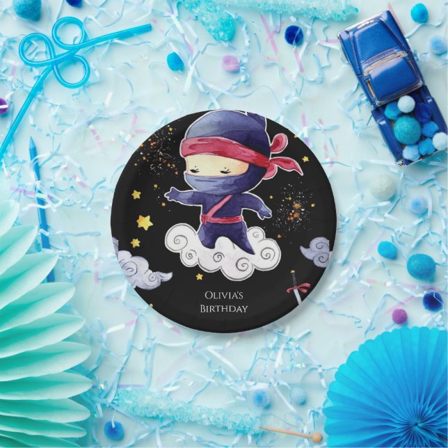 Little Custom Ninja Geburtstag Pappteller (Party)
