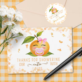 Little Cutie Babies Shower Thank You Card Dankeskarte