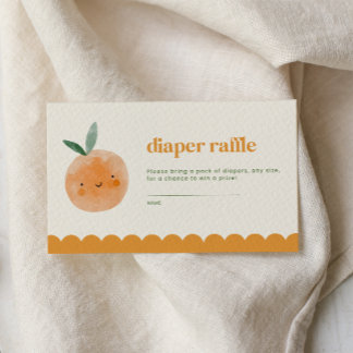 Little Cutie Baby Shower Windel-Raffelkarte Begleitkarte