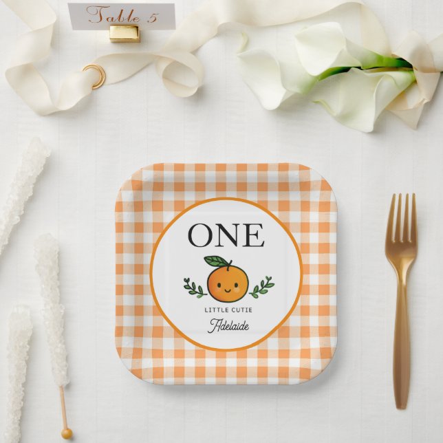 Little Cutie Birthday Paper Plate Pappteller (Hochzeit)