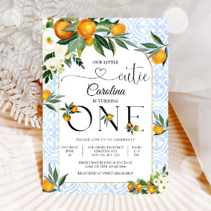 Little Cutie Citrus Einladung zum ersten Geburtsta