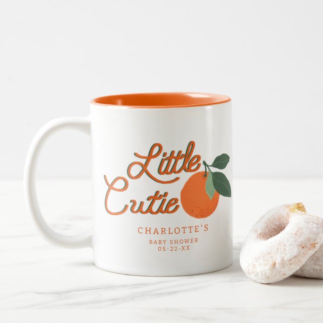 Little Cutie Clementine Baby shower Favoriser Mug (Avec donut)