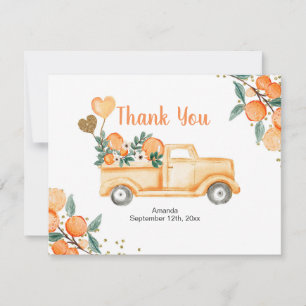 Little Cuties Oranges Camion Carte de remerciement