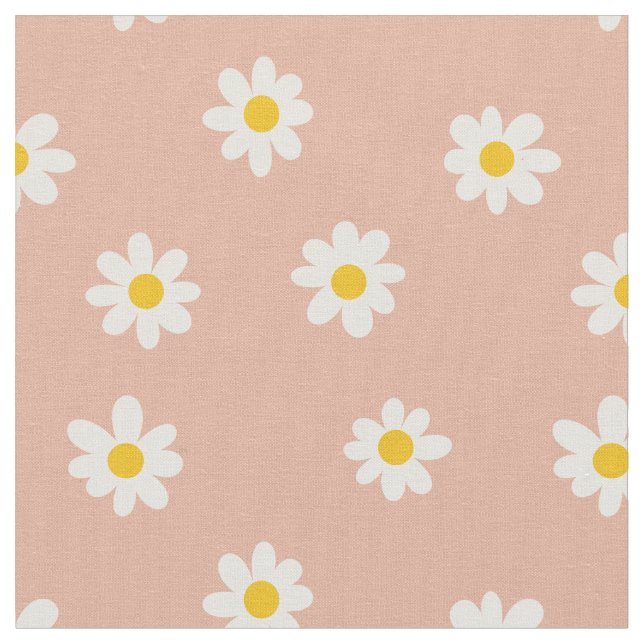 Little Daisies / dusty apricot  Stoff (Nahaufnahme)
