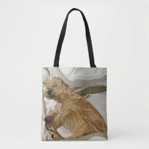 Little Daisy Hund mit duvet day Tasche