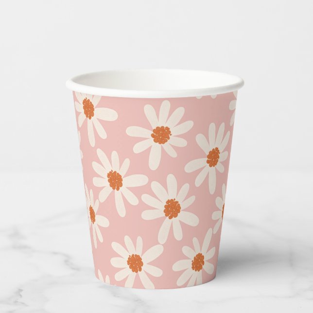 Little Daisy Theme Girl Birthday Pappbecher (Vorderseite)