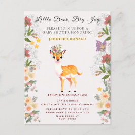 Little Dee, Big Joy Pink Blume und Butterfly Einladungspostkarte