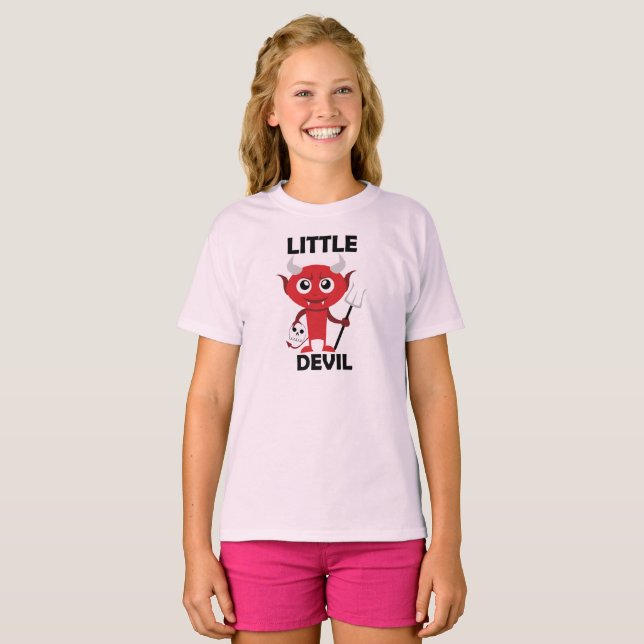 Little Devil - Girls' Basic T - Shirt (Vorne ganz)