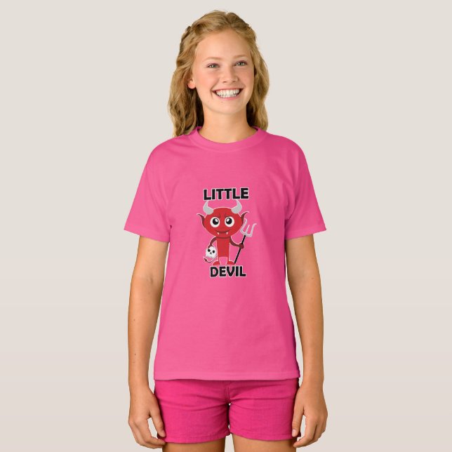 Little Devil - Girls' Basic T - Shirt (Vorne ganz)