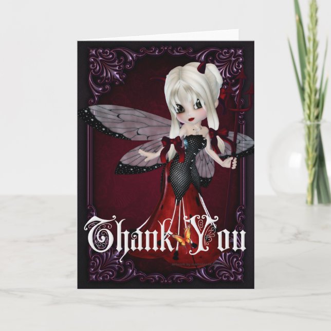 Little Devil Ladybug Design 2 Dankeschön Card Dankeskarte (Vorderseite)