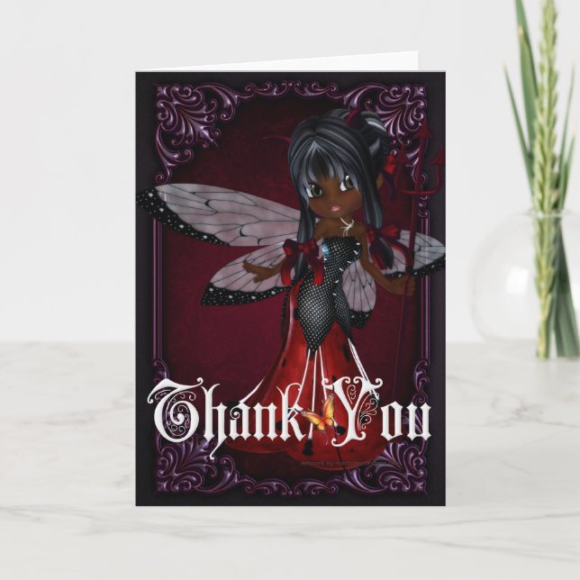 Little Devil Ladybug Design 4 Dankeschön Card Dankeskarte (Vorderseite)