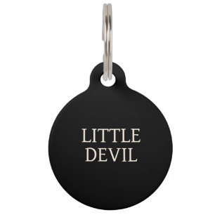 Little Devil Modern Dog ID Round Pet Tag Haustiermarke