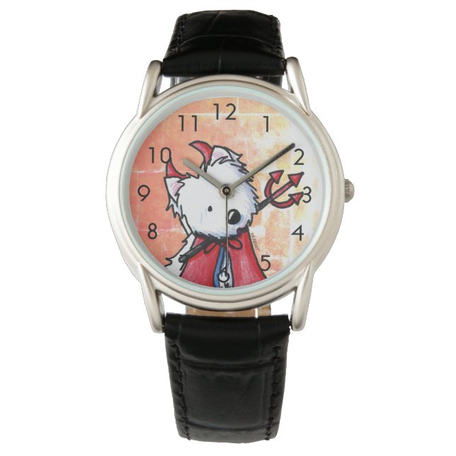 Little Devil Red WESTIE Watch Armbanduhr (Vorderseite)