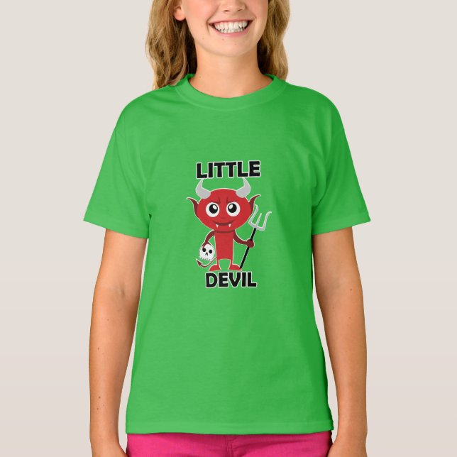 Little Devil - T-Shirt de base pour filles (Devant)