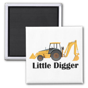 Little Digger - 2 Zoll Square Magnet 