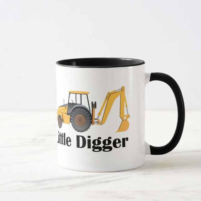 Little Digger - Black 11 oz Ringer Tasse  (Rechts)
