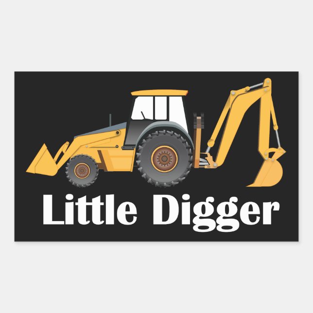 Little Digger - Klebekleber, glänzende  Rechteckiger Aufkleber (Vorderseite)
