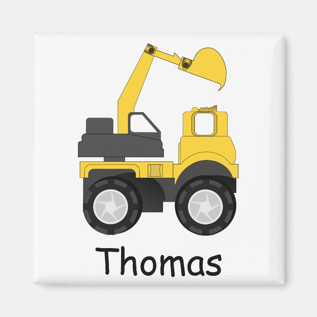 Little Digger Personalised Kid's Magnet (Vorne)