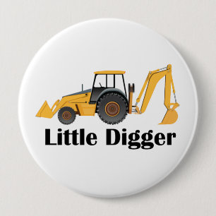 Little Digger - Riesiger, 1,5 mm runder Knopf Button