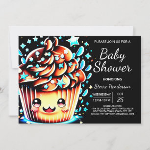 Little Digital Little Muffin Boy Baby Dusche Einladung