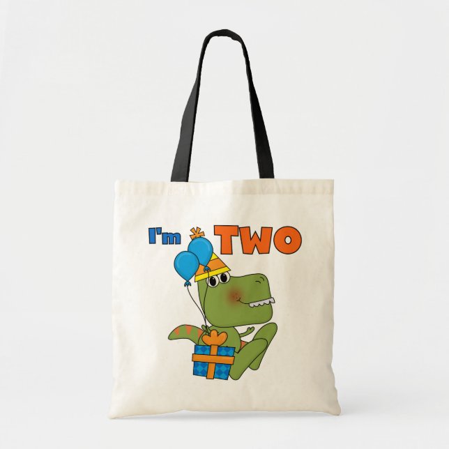 Little Dino 2. Geburtstag Tshirts und Geschenke Tragetasche (Vorne)