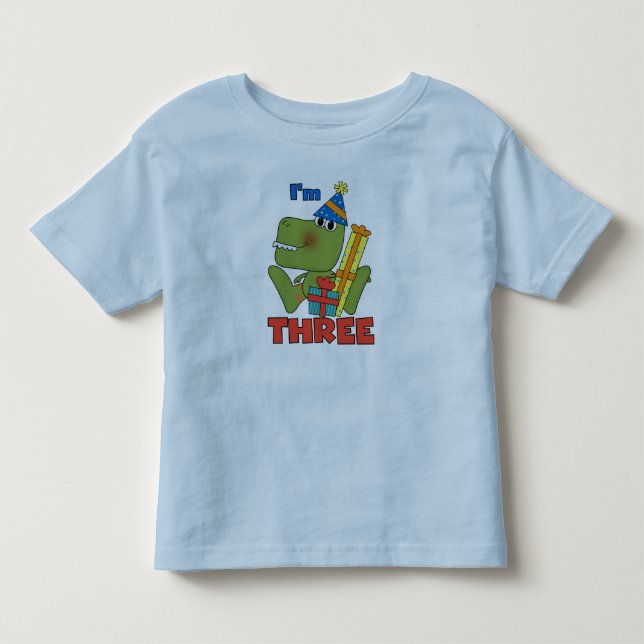 Little Dino 3ème Anniversaire Tshirts et cadeaux (Devant)