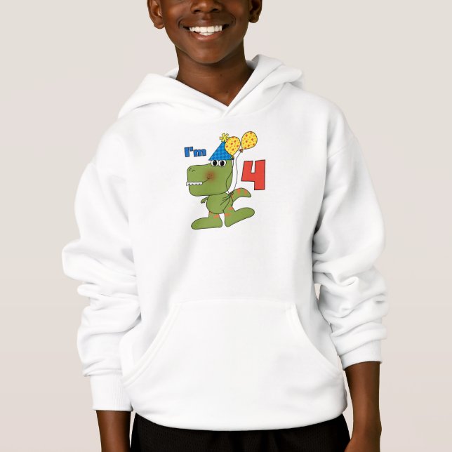 Little Dino 4th Birthday Tshirts et cadeaux (Devant)