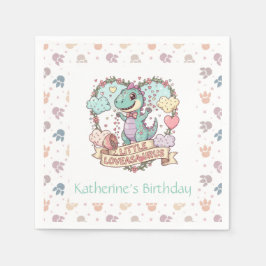 Little Dino Birthday Personalized Serviette