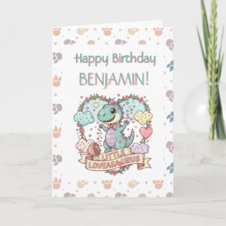 Little Dino Birthday Wishes Karte