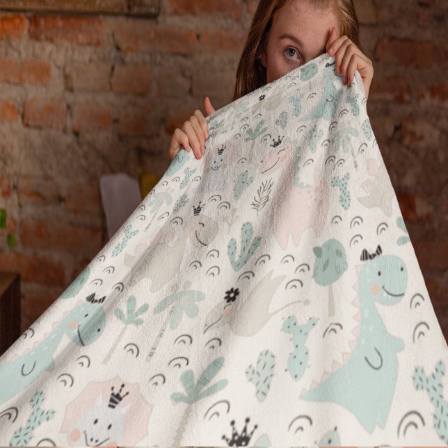 Little Dino Delight Fleecedecke (Little Dino Delight Fleece Blanket)