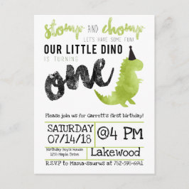 Little Dino Erster Geburtstag Dinosaur Thema Boy Postkarte