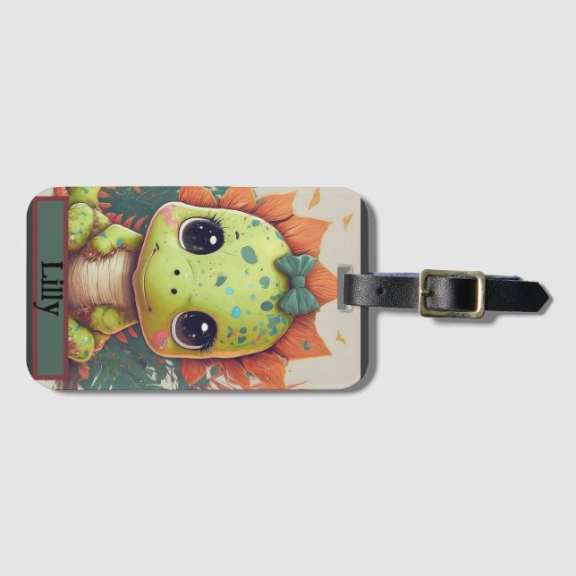 Little Dino Explorer: Mit Zuversicht reden! Gepäckanhänger (Vorderseite (Horizontal))