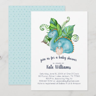 Little Dinosaur Baby Dusche Einladung