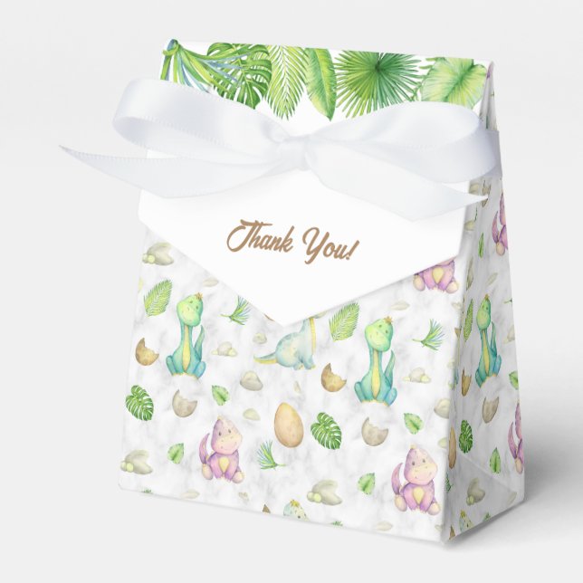 Little Dinosaur Baby Dusche Geschenkschachtel (Vorderseite)