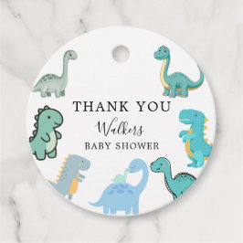 Little Dinosaur Cute Baby Shower Geschenkanhänger