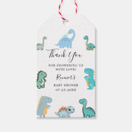 Little Dinosaur Cute Baby Shower Geschenkanhänger