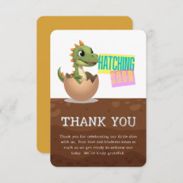 Little Dinosaur Hatching Soon Dankeskarte