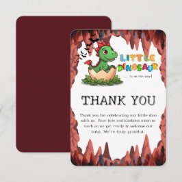 Little Dinosaur Is on the Way Dankeskarte