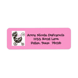 Little Diva Baby Buggy Rücksendeadresse Etikett / 