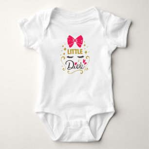Little Diva Typografy Baby Girl Pink Strampler