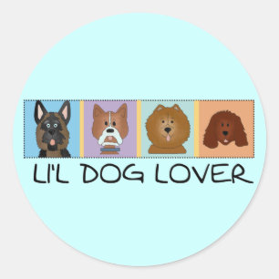 Little Dog Lover Tshirts und Geschenke Runder Aufkleber